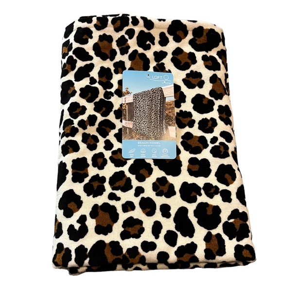 🆕 Loft by Loftex Leopard Oversized Beach Towel - Picture 1 of 9